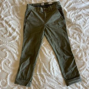 Gap army green girlfriend chino. Size 0